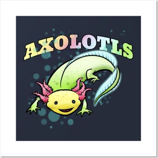 axolotls mascot Posters and Art